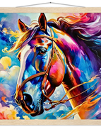 45x45 cm / 18x18″ / Museum-Quality Matte Paper Poster with Hanger / Natural wood wall hanger