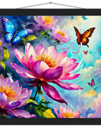 35x35 cm / 14x14″ / Museum-Quality Matte Paper Poster with Hanger / Black wall hanger