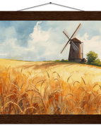 Museum-Quality Matte Paper Poster with Hanger / 25x25 cm / 10x10″ / Dark wood wall hanger