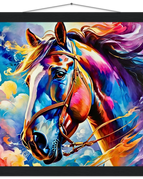 35x35 cm / 14x14″ / Museum-Quality Matte Paper Poster with Hanger / Black wall hanger