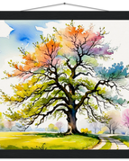 35x35 cm / 14x14″ / Museum-Quality Matte Paper Poster with Hanger / Black wall hanger