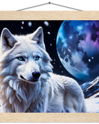 25x25 cm / 10x10″ / Museum-Quality Matte Paper Poster with Hanger / Natural wood wall hanger