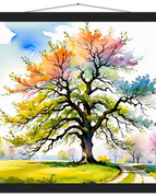 40x40 cm / 16x16″ / Classic Semi-Glossy Paper Poster with Hanger / Black wall hanger