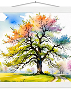 30x30 cm / 12x12″ / Classic Semi-Glossy Paper Poster with Hanger / White wall hanger