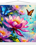 40x40 cm / 16x16″ / Museum-Quality Matte Paper Poster with Hanger / White wall hanger