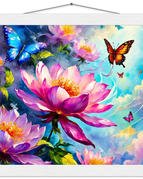 30x30 cm / 12x12″ / Classic Semi-Glossy Paper Poster with Hanger / White wall hanger