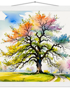 35x35 cm / 14x14″ / Museum-Quality Matte Paper Poster with Hanger / White wall hanger