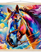 50x50 cm / 20x20″ / Museum-Quality Matte Paper Poster with Hanger / Natural wood wall hanger