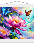 25x25 cm / 10x10″ / Premium Semi-Glossy Paper Poster with Hanger / White wall hanger