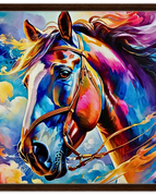 60x60 cm / 24x24″ / Dark wood frame