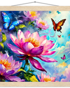 35x35 cm / 14x14″ / Premium Matte Paper Poster with Hanger / Natural wood wall hanger
