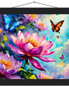 25x25 cm / 10x10″ / Museum-Quality Matte Paper Poster with Hanger / Black wall hanger
