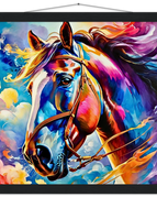 40x40 cm / 16x16″ / Museum-Quality Matte Paper Poster with Hanger / Black wall hanger