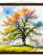 45x45 cm / 18x18″ / Museum-Quality Matte Paper Poster with Hanger / Dark wood wall hanger